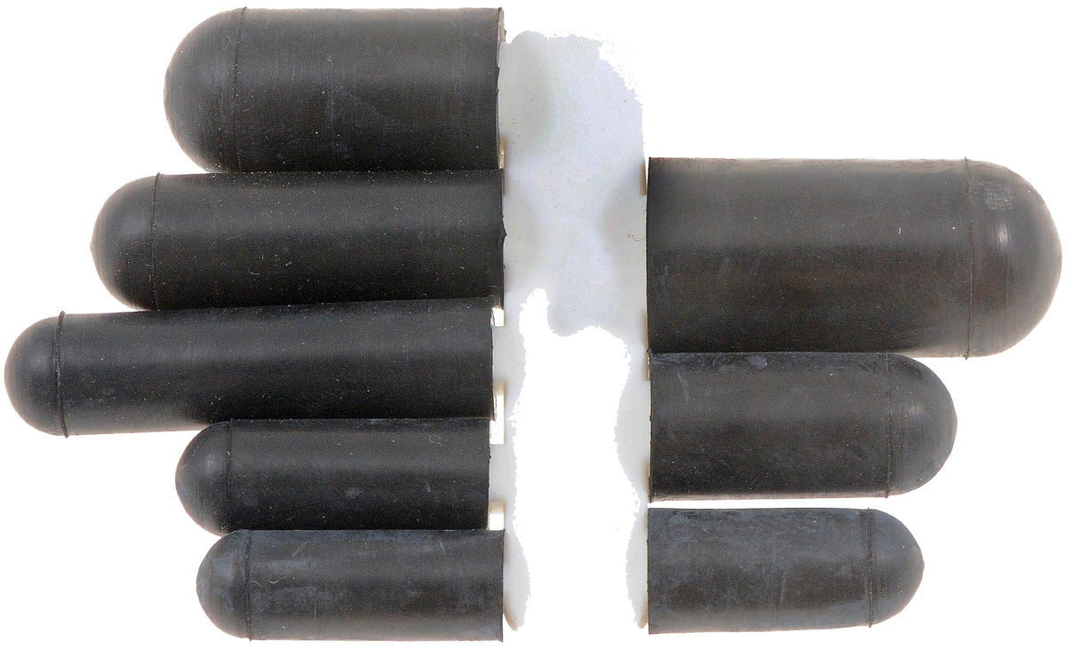 DORMAN 47396 Dorman 47396 Rubber Black Vacuum Cap Assortment, 8 Piece Universal Fit