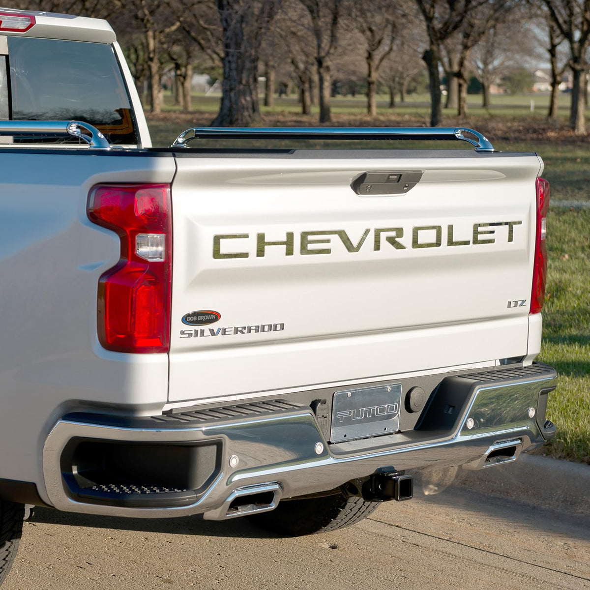 Putco 55550BPGM Putco Chevrolet Tailgate Letters Kit - Black Platinum - Cut Lettering - Fits Chevy Silverado 2019-2026