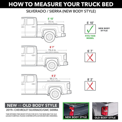 RealTruck 223M-XT RealTruck Roll-N-Lock M-Series XT Retractable Truck Bed Tonneau Cover – 223M-XT – Fits 2019 - 2025 Chevy/GMC Silverado/Sierra 1500 Not compatible with Carbon Pro bed 5' 10" Bed (69.9")