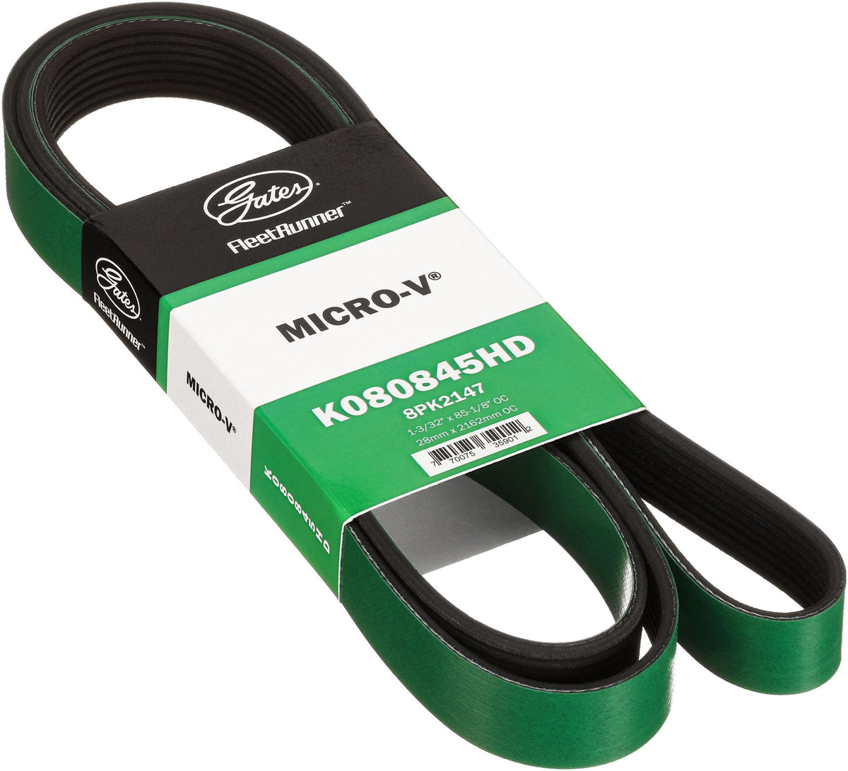 Gates K080845HD Fleet Runner Heavy Duty Micro V Serpentine