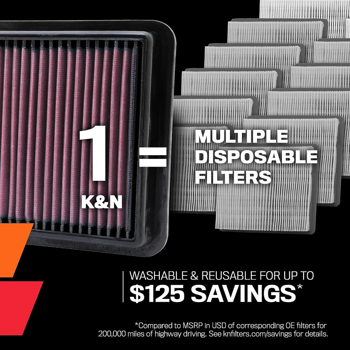 K&N FILTER E-1980 K&N Engine Air Filter: Increase Power & Acceleration, Washable Replacement Car Air Filter: Compatible 1966-1972 DODGE/PLYMOUTH (Charger, Challenger, Coronet, Monaco, Fury, Superbird, Barracuda) E-1980