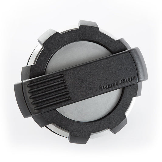 RUGGED RIDGE 11425.10 Rugged Ridge | Elite Gas Cap Door, Non-Lock, Brushed, Aluminum | 11425.10 | Fits 2007-2018 Jeep Wrangler JK