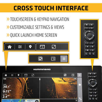 HUMMINBIRD 412000-1 Humminbird XPLORE 9 GPS Fish Finder with Transducer, MEGA Side Imaging+ & HD Touchscreen