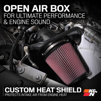K&N FILTER 63-1595 K&N Cold Air Intake System: High-Flow Air-Filter, Increase Performance & Horsepower: Compatible with 2022-2024 JEEP Grand Cherokee, 63-1595