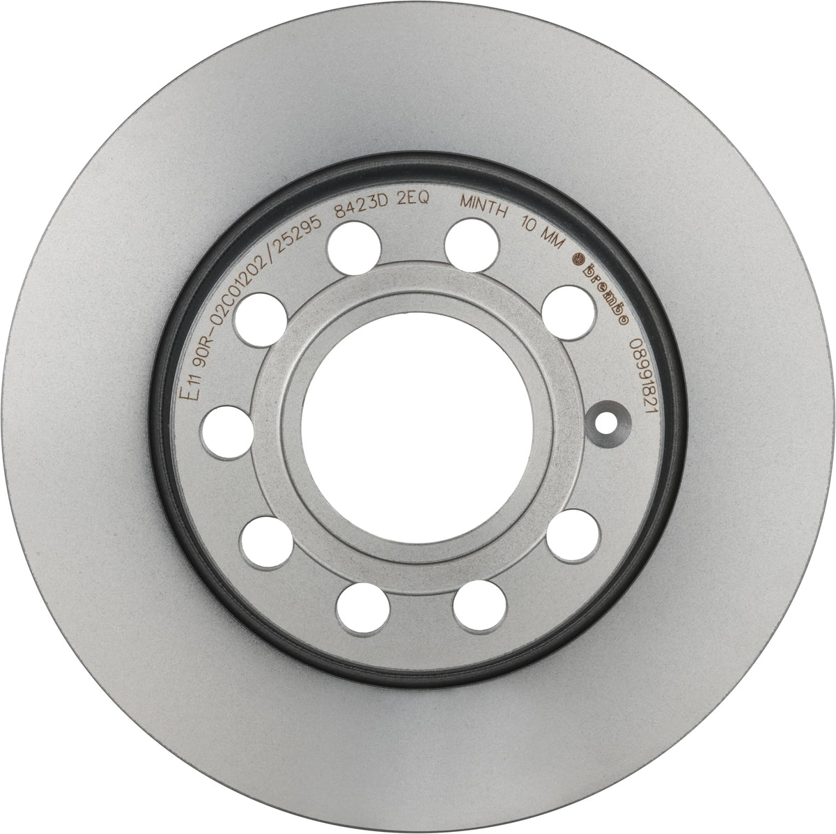 BREMBO 08991821C02 Brembo 08.9918.21 UV Coated solid Rear Brake Rotor AUDI/AUDI (FAW)/SEAT/VW OE# 8E0615601Q