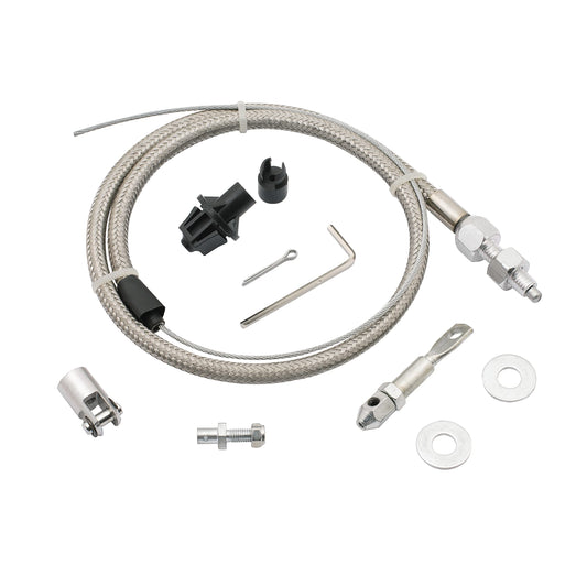 MR GASKET 5657 Mr. Gasket 5657 Throttle Cable Kit - Stainless Steel Braided