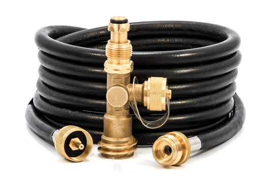 CAMCO 59103 Camco 59103 Propane Brass Tee with 3 Port and 12' Hose