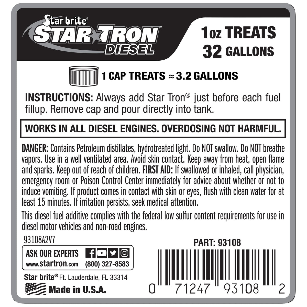 STAR BRITE 093108 Star TRON Enzyme Fuel Treatment - Diesel
