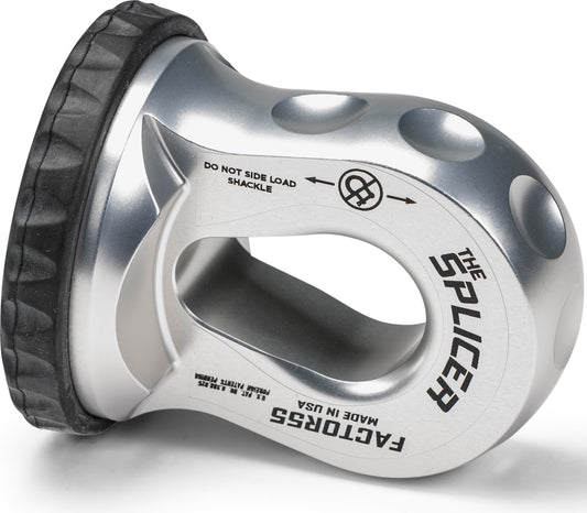 FACTOR 55 00352-05 Factor 55 Splicer Synthetic Rope Shackle, Fits Rope up to 1/2" - Silver