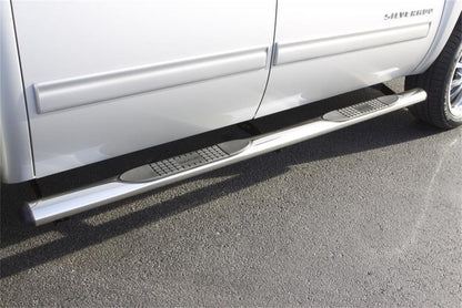 LUND 23589173 RealTruck Lund 23589173 Polished Stainless Steel 4" Oval Straight Nerf Bars for 2019 Silverado 1500 Double Cab, Rocker Panel Mount