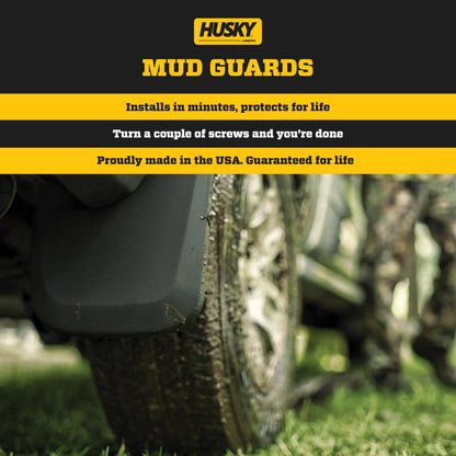 Husky Liners 58546 Husky Liners Custom Mud Guards – Fits 2024 Ford Ranger XLT, SuperCrew (Crew Cab),Will NOT FIT Raptor – Front & Rear, 4-pc Black - 58546