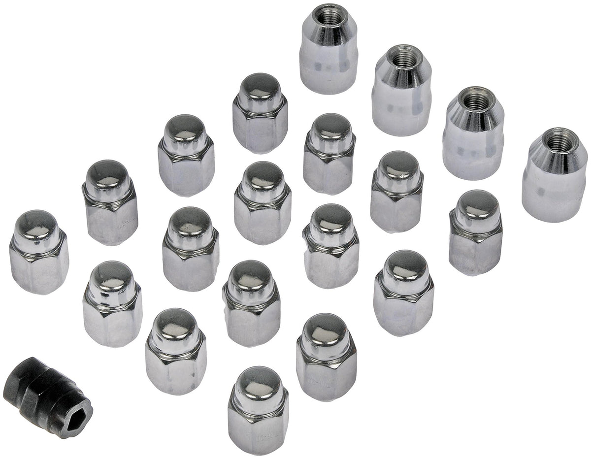 Dorman 711-141 Chrome Acorn 2-Pc 7/16-20, 20 Pack Universal Fit