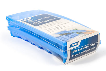 CAMCO 44100 Camco Stackable Miniature Ice Cube Tray for Compact Spaces, 2-Pack (44100), Blue