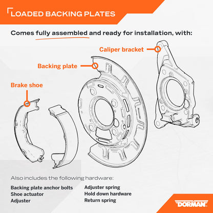 DORMAN 926-267 Dorman 926-267 Rear Brake Backing Plate Compatible with Cadillac/Chevrolet/GMC Models