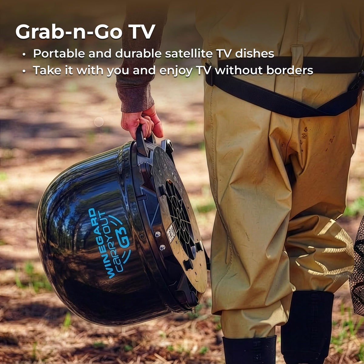 WINEGARD GM-9035 WINEGARD Company Carryout G3 Portable Automatic Satellite Antenna Black