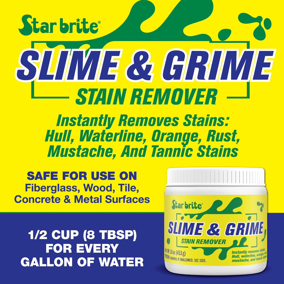 STAR BRITE 094816 Star Brite 094816 SLIME & GRIME STAIN REMOVER 16 OZ.