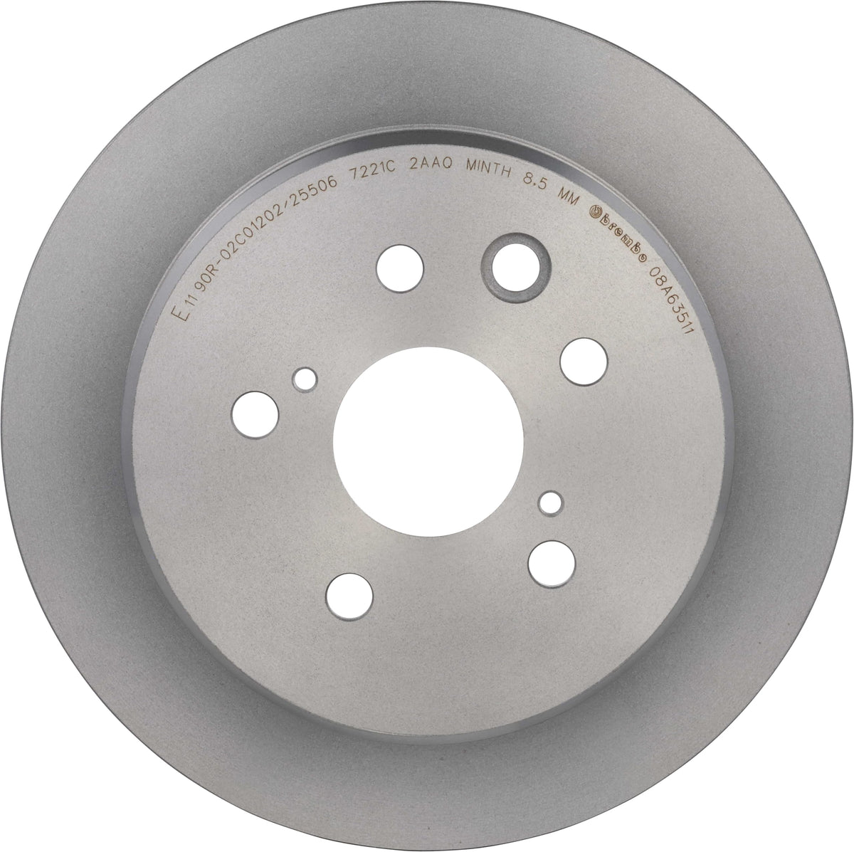 BREMBO 08A63511C02 Brembo 08.A635.11 UV Coated solid Rear Brake Rotor LEXUS/TOYOTA/TOYOTA (FAW) OE# 4243130280