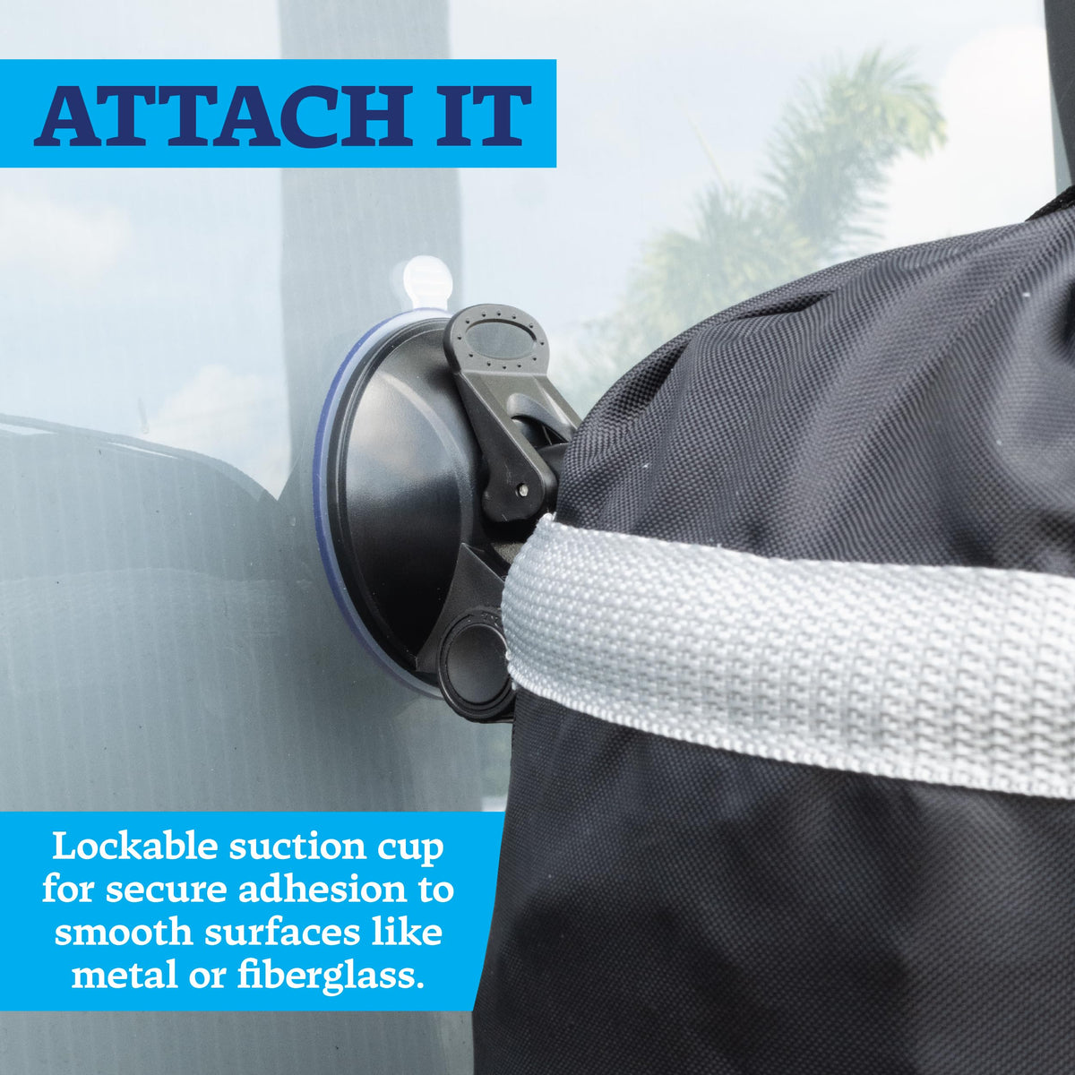 STAR BRITE 52074 STAR BRITE Mesh Trash Bag with Locking Suction Cup & Litter Guard Cinch Tie