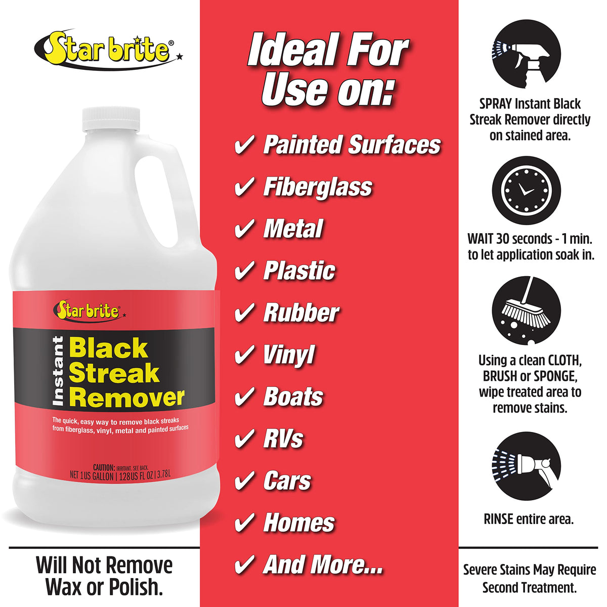 STAR BRITE 071600NC Star Brite 071600NC INSTANT BLACK STREAK REMOVER GAL. C