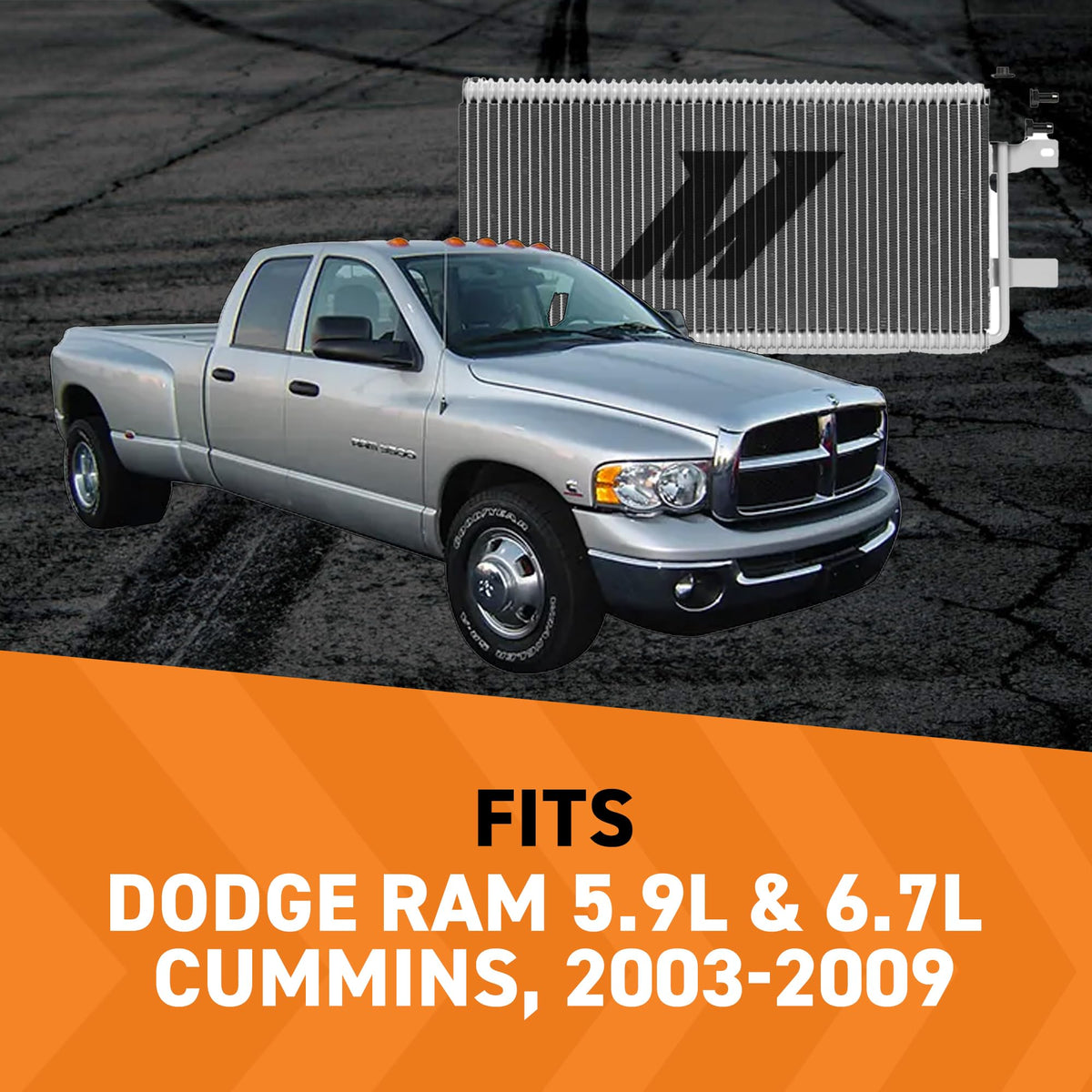 MISHIMOTO MMTC-RAM-03SL Mishimoto MMTC-RAM-03SL Trans Cooler, Ram 2500-5500 Cummins 2003-09, Silver