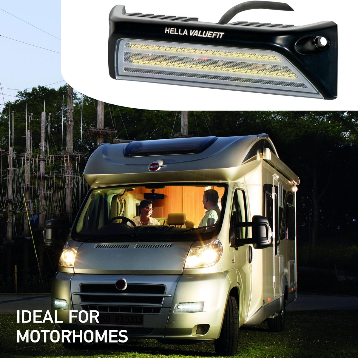 Hella 357098001 ValueFit SM2000 Exterior Scene Light, 12V/24V