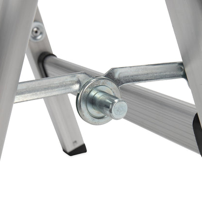 CAMCO 43672 Camco Folding Metal Step Stool - Perfect for Hard to Reach Areas in Kitchens and Closets, Great as a Truck Stool, Folds for Easy Storage (43672), Silver,One Size