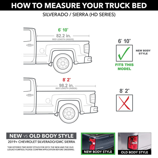RealTruck T-90484 RealTruck Retrax PowertraxPRO XR Retractable Truck Bed Tonneau Cover – T-90484 – Fits 2020 - 2025 Chevy/GMC Silverado/Sierra 2500/3500HD (does not fit w/ factory side storage boxes) 6' 10" Bed (82.2")