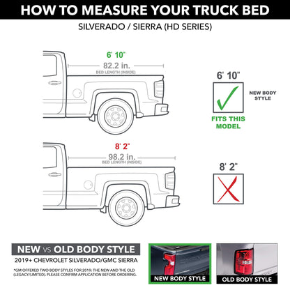 RealTruck LG226M RealTruck Roll-N-Lock M-Series Retractable Truck Bed Tonneau Cover – LG226M – Fits 2020 - 2025 Chevy/GMC Silverado/Sierra 2500/3500HD 6' 10" Bed (82.2")