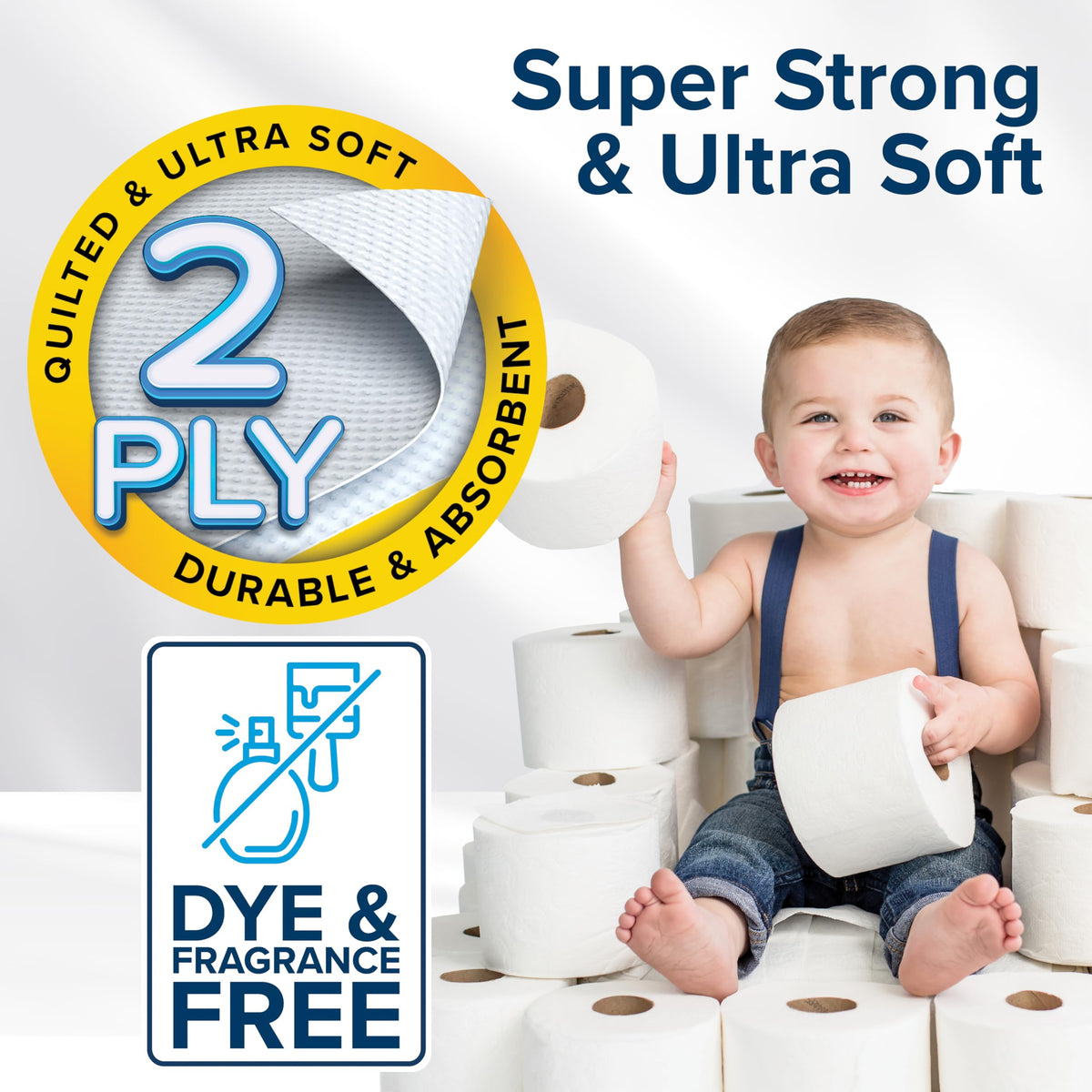 CAMCO 40274 Camco Marine & RV Toilet Paper — 2-Ply — Septic Safe — Dissolves Fast — Dye & Fragrance Free — 4-Rolls (500 Sheets Per Roll) (40274)