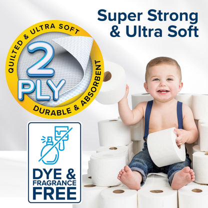 CAMCO 40274 Camco Marine & RV Toilet Paper — 2-Ply — Septic Safe — Dissolves Fast — Dye & Fragrance Free — 4-Rolls (500 Sheets Per Roll) (40274)