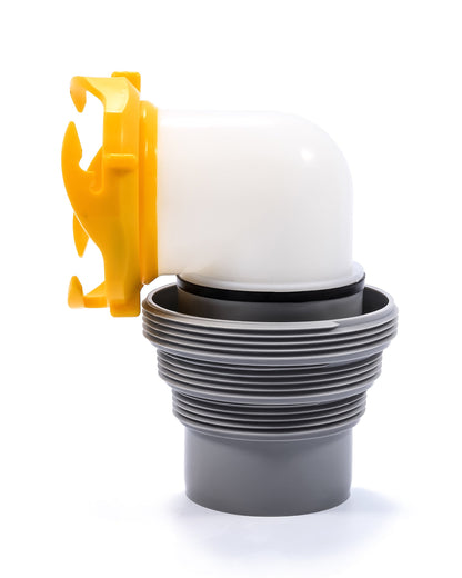 CAMCO 39625 Camco 39625 Revolution 20' Sewer Hose Kit with 360 Degree Swivel Fittings and 4-in1 Elbow Adapter, Ready to Use Kit with Hose and Adapter
