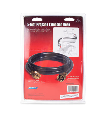 CAMCO 59045 Camco 59045 5' Propane Extension Hose , Black