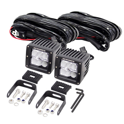 GO RHINO 751002 Go Rhino 751002 TWO 3' GO RHINO LED CUBE LIGHTS