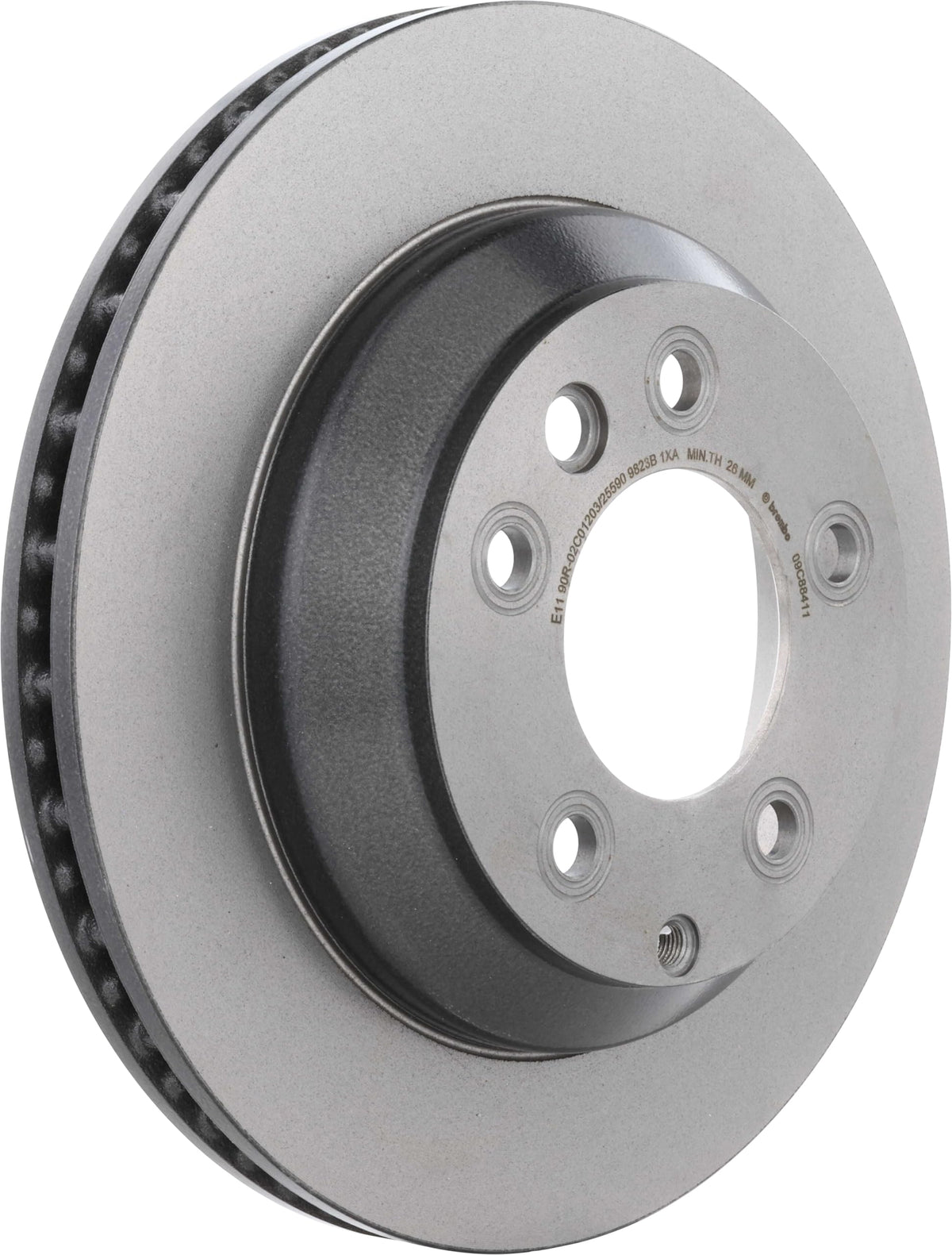 BREMBO 09C88411C02 Brembo 09.C884.11 UV Coated Pillar Vented Rear Brake Rotor AUDI/PORSCHE/VW OE# 7L8615601C