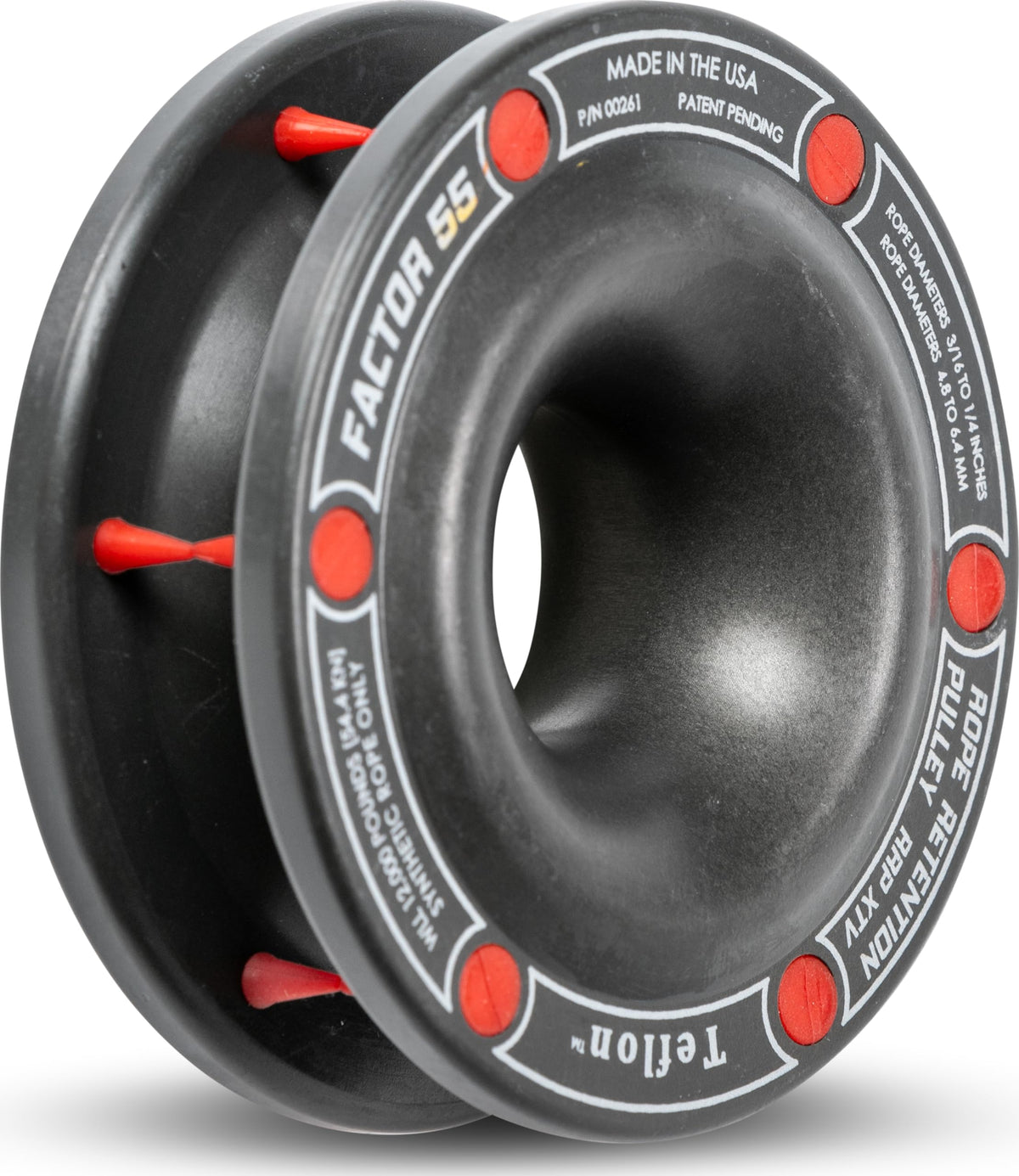 FACTOR 55 00261 Factor 55 Rope Retention Pulley XTV, Black