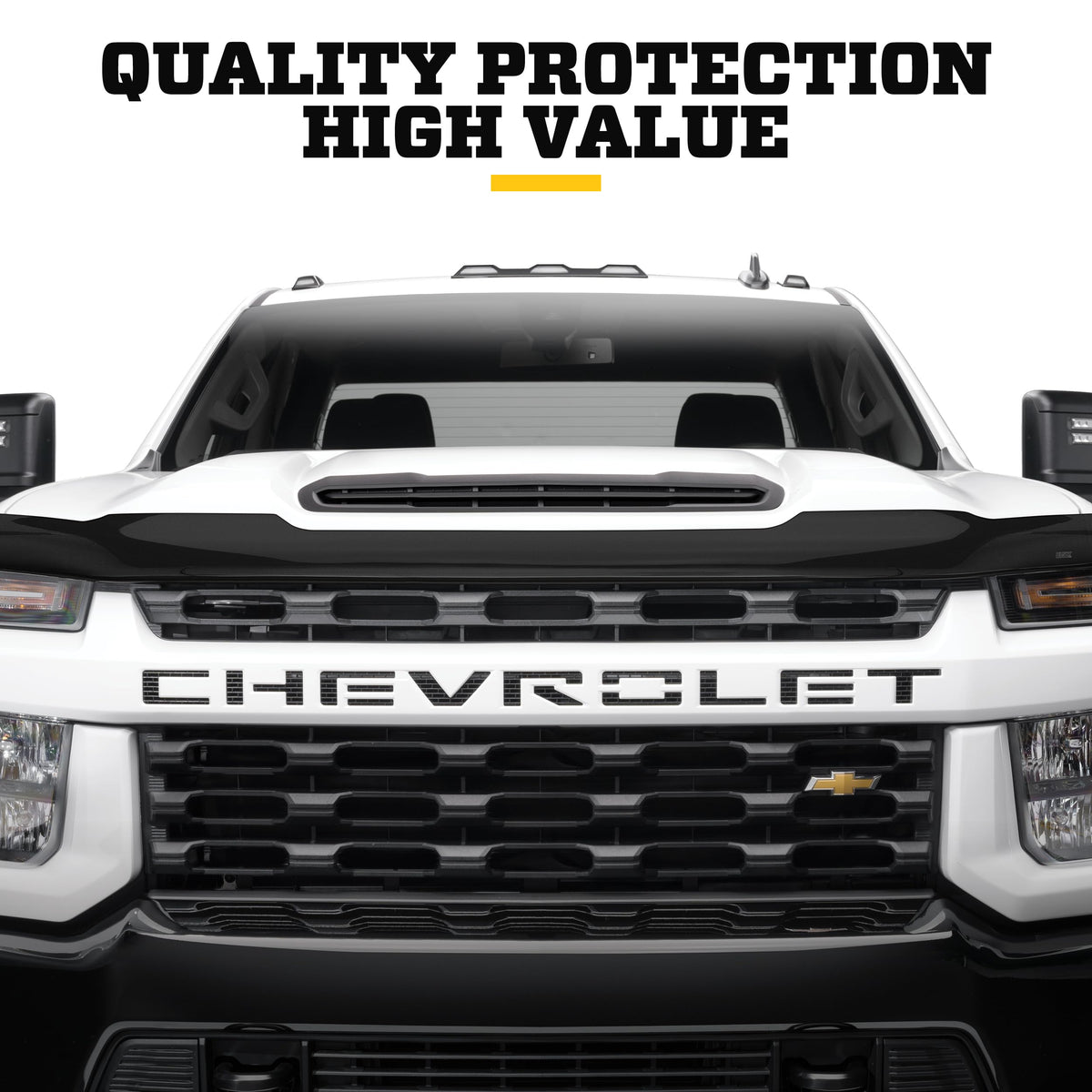 Husky Liners 2814157 Husky Liners Hood Protector – Fits 2007-2012 Hyundai Santa Fe, High Profile/Bug Shield - 1 pc., Smoke – 2814157
