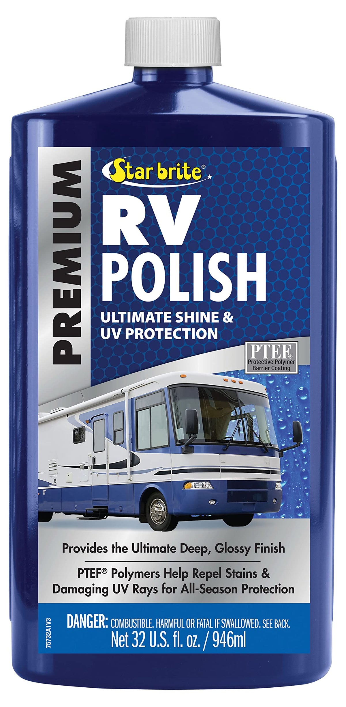 STAR BRITE 075732PW STAR BRITE Premium RV Polish - Ultimate Protection for Fiberglass, Painted Surfaces & Metals 32 OZ (075732PW)