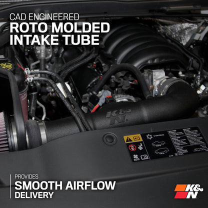 K&N FILTER 57-3082 K&N Cold Air Intake System: High-Flow Air Filter, Increase Performance & Towing: Compatible with 2014-2020 Chevy/GMC/Cadillac Silverado 1500, Suburban, Tahoe, Sierra 1500, Yukon, Escalade, 57-3082