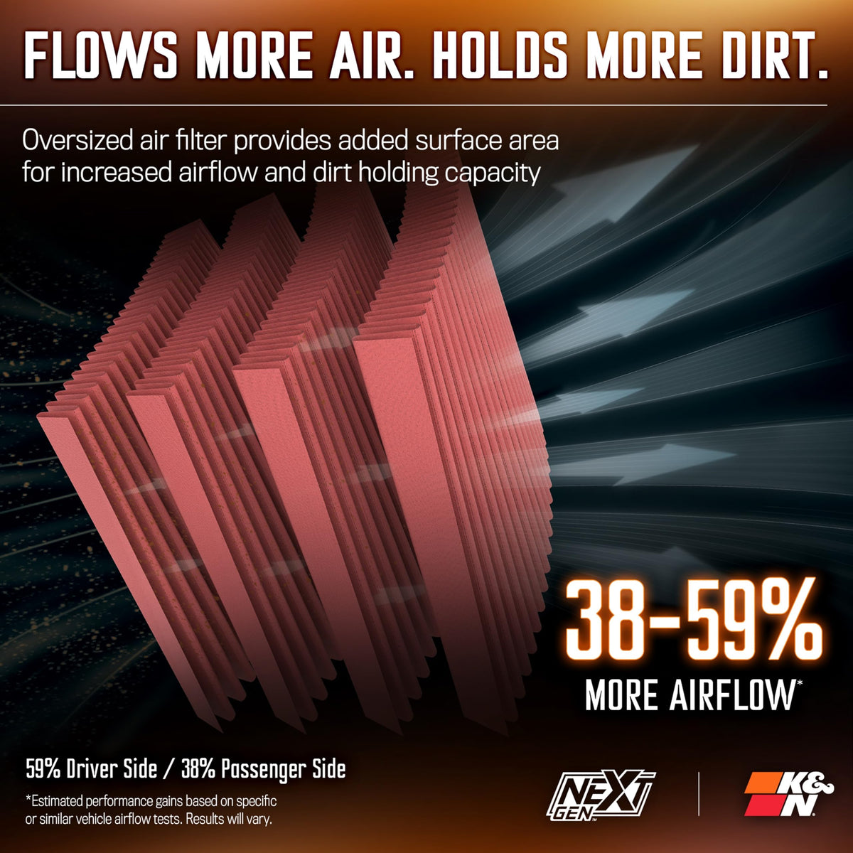 K&N FILTER 50-2609 K&N NextGen Cold Air Intake System: High-Flow Cotton Filter: Compatible with 2017-2020 FORD: F150, F150 Raptor, 50-2609