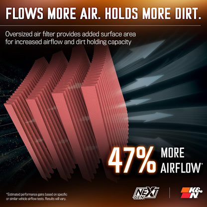 K&N FILTER 50-1566 K&N NextGen Cold Air Intake System: High-Flow Cotton Filter: Compatible with 2012-2018 JEEP: Wrangler, Wrangler JK, 50-1566