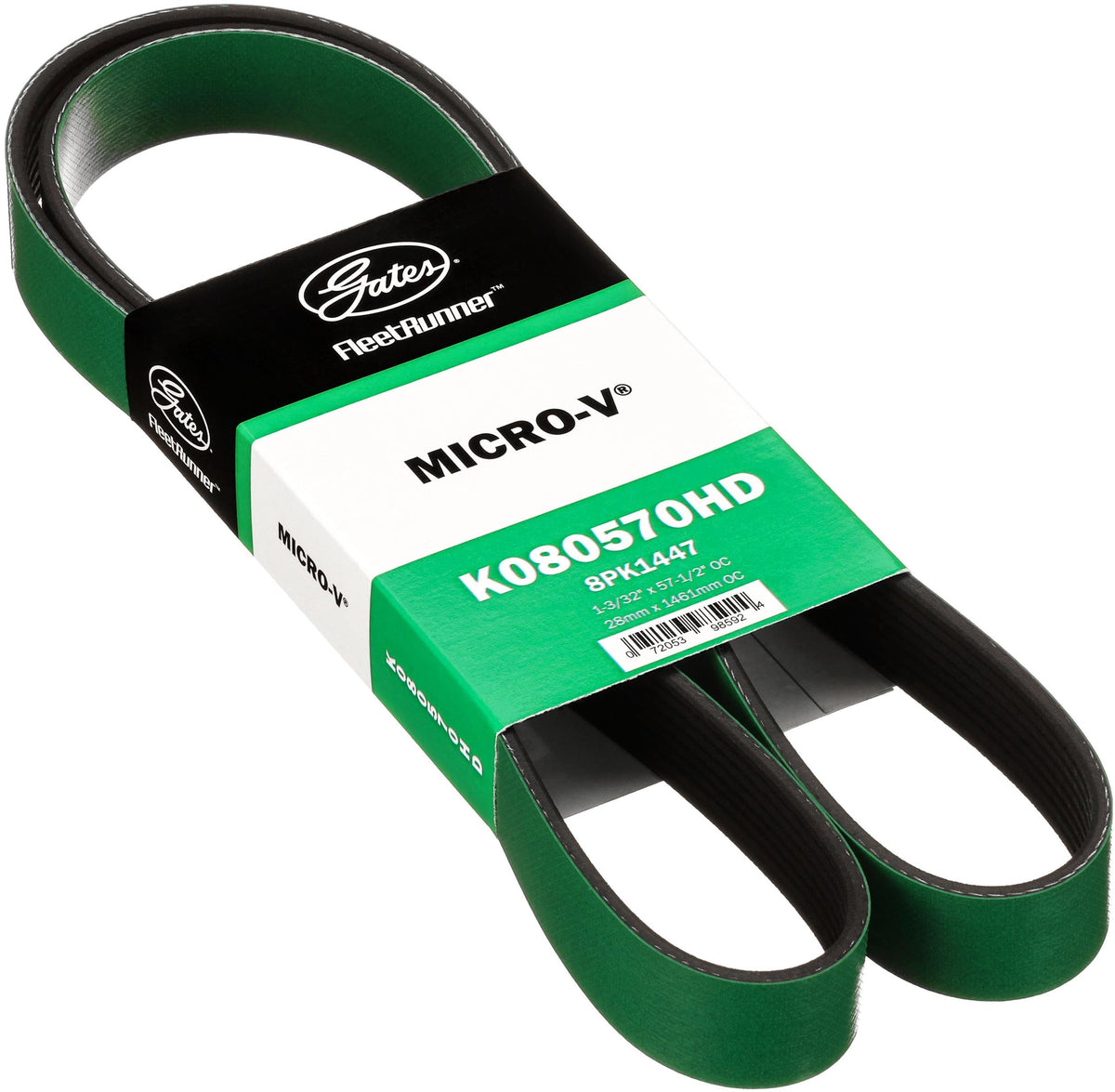 Gates K080570HD FleetRunner Micro-V Serpentine Drive Belt