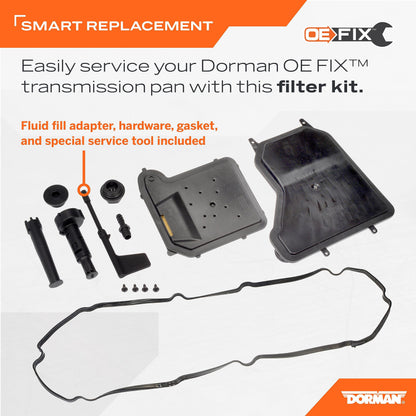 DORMAN 265-887F Dorman 265-887F Transmission Pan Replacement Filter and Gasket Only for Dorman 265-887 Compatible with Select Freightliner/Mercedes-Benz Models (OE FIX)