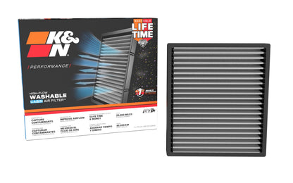 K&N VF2089 LIFETIME Cabin Air Filter: Washable, Clean Air