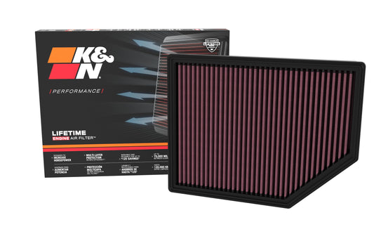 K&N FILTER 33-5132 K&N High-Flow Original Lifetime Engine Air Filter: Increase Power: Premium, Washable: Compatible with 2022-2025 FORD: Bronco, Bronco Raptor, Ranger, Ranger Raptor, 33-5132