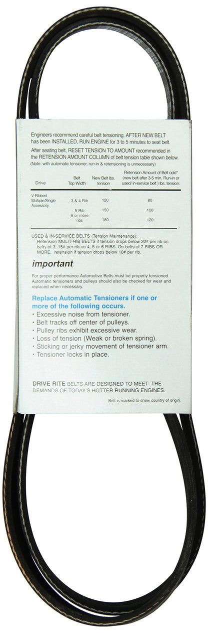 Dayco 5040530DR Drive Rite Serpentine Belt