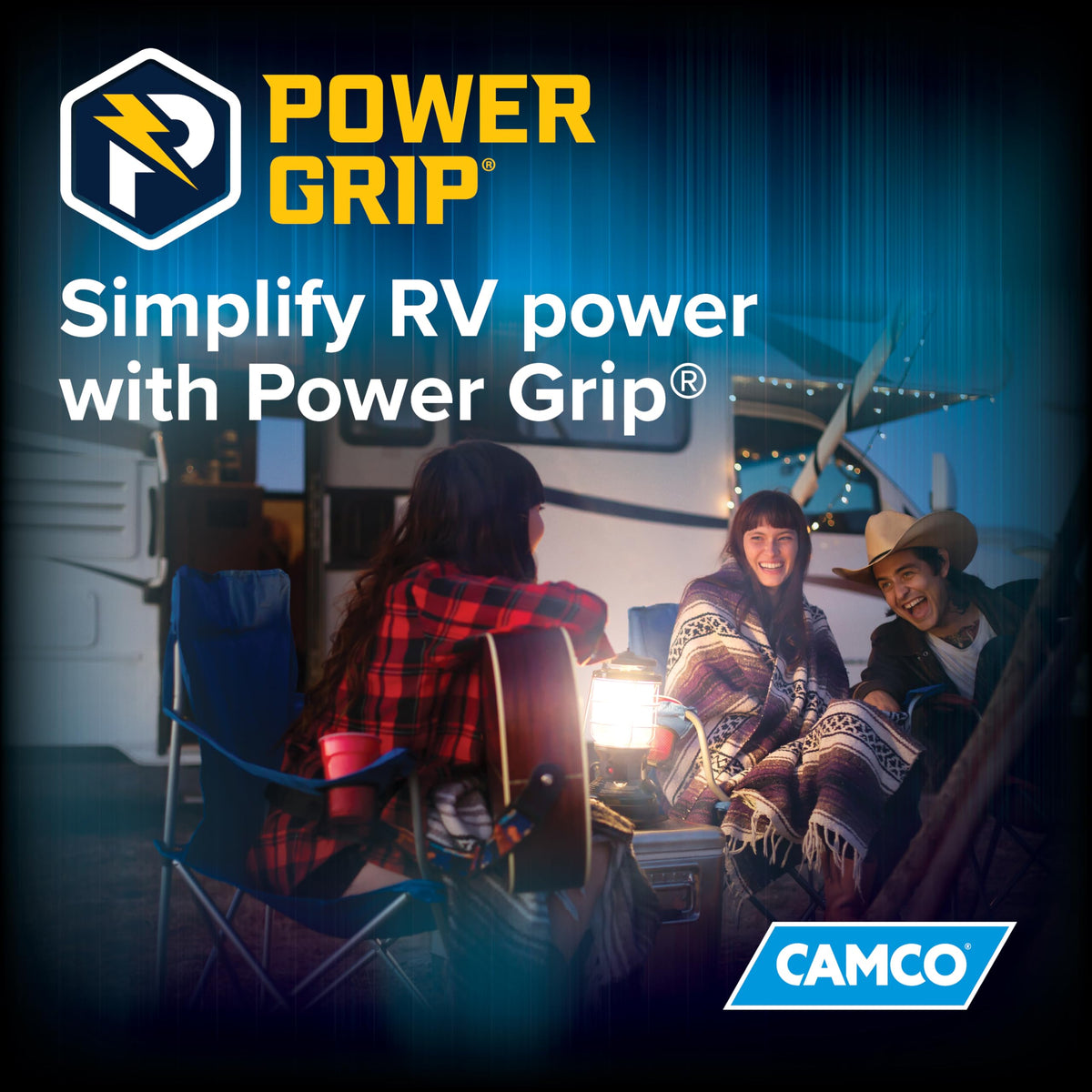 CAMCO 55197 Camco PowerGrip 50-Ft 30-Amp Camper/RV Extension Cord - Standard Connectors