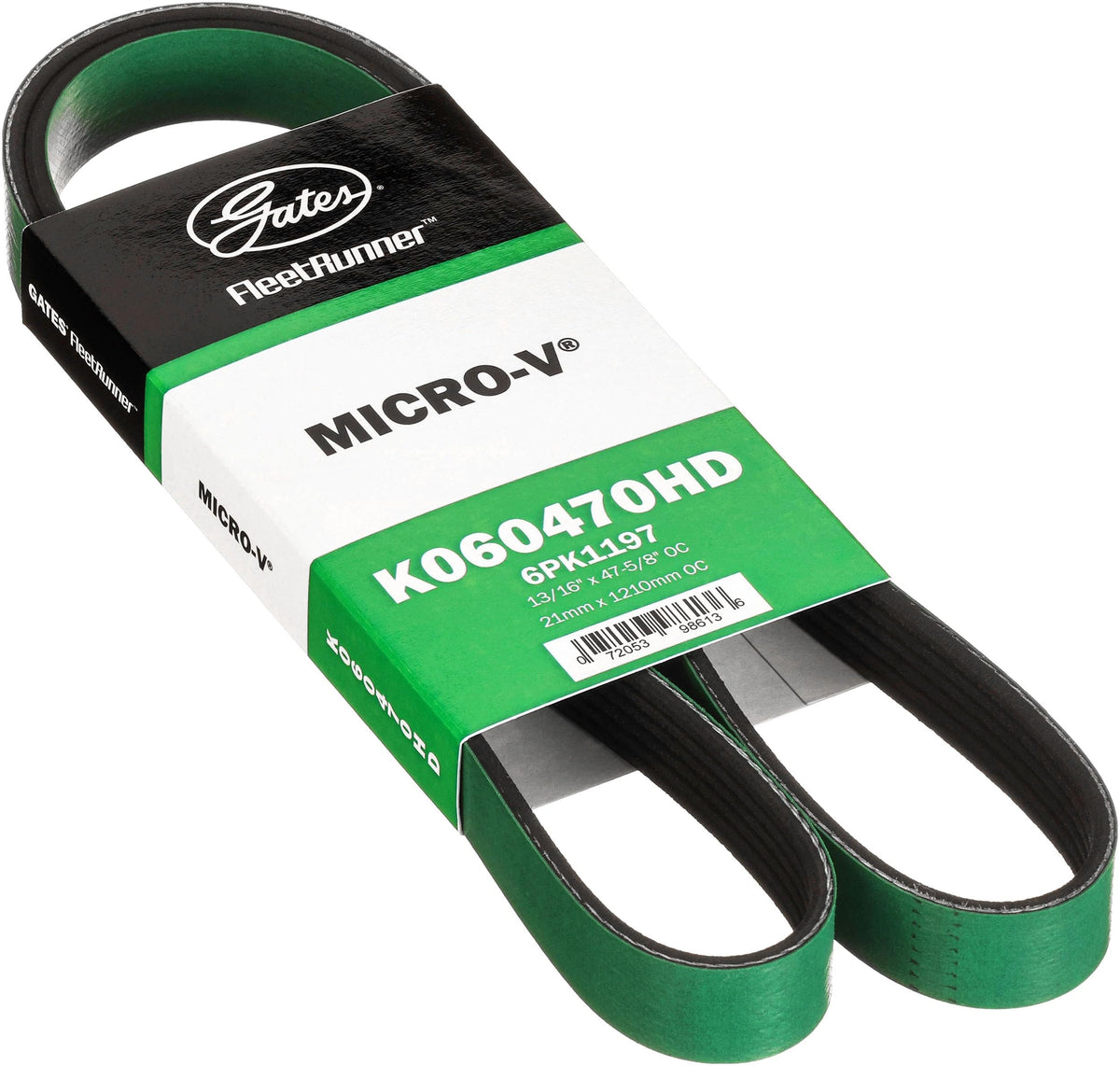 Gates K060470HD FleetRunner Micro-V Serpentine Drive Belt