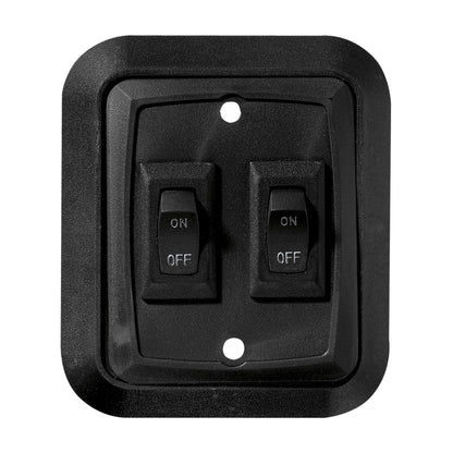 RV DESIGNER S656 RV Designer S656 Black Double Wall Plate Switch w/Raised Bezel On/Off SPST