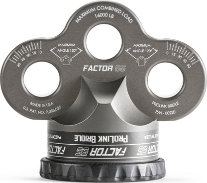 FACTOR 55 00220-06 Factor 55 Prolink Bridle 3 Individual Shackle Mount Holes, Capacity: 16,000 lbs - Gray