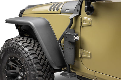GO RHINO 701009T Go Rhino Exterior Jack Mount | Mild Steel, Textured Black | 701009T | Fits 2007-2018 Jeep Wrangler JK, JKU, 2-Door or 4-Door